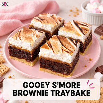 Gooey S'more Brownie Traybake