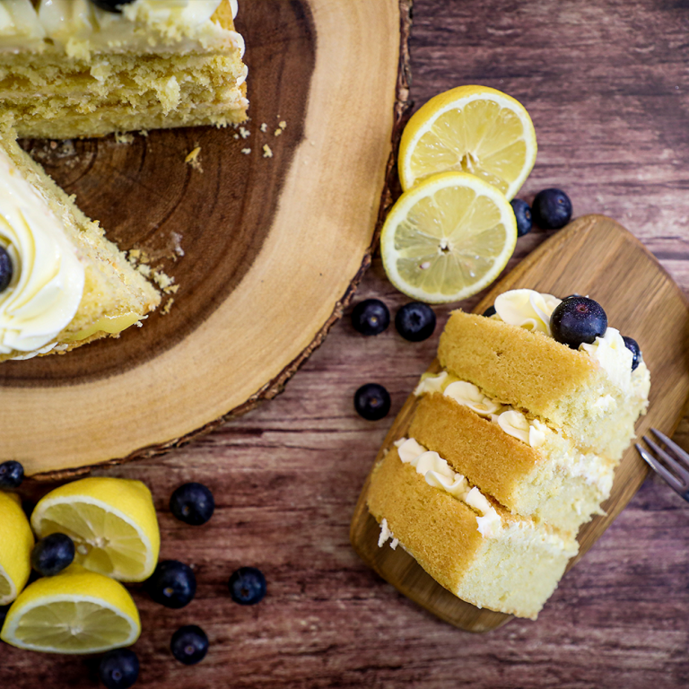 Blueberry and Lemon Layered Sponge