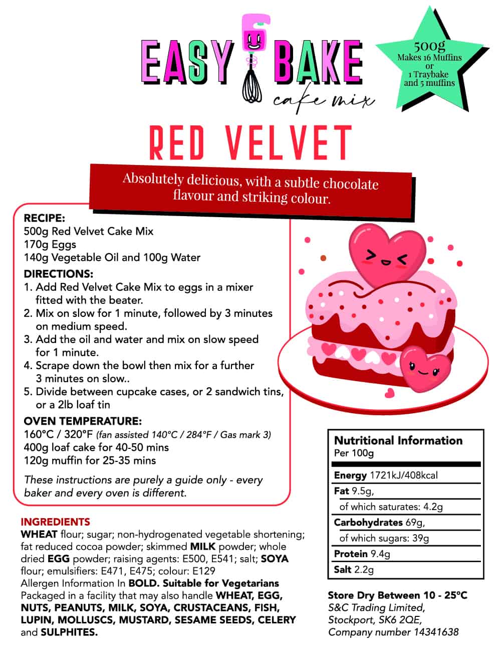 Red Velvet - Easy Bake Cake Mix