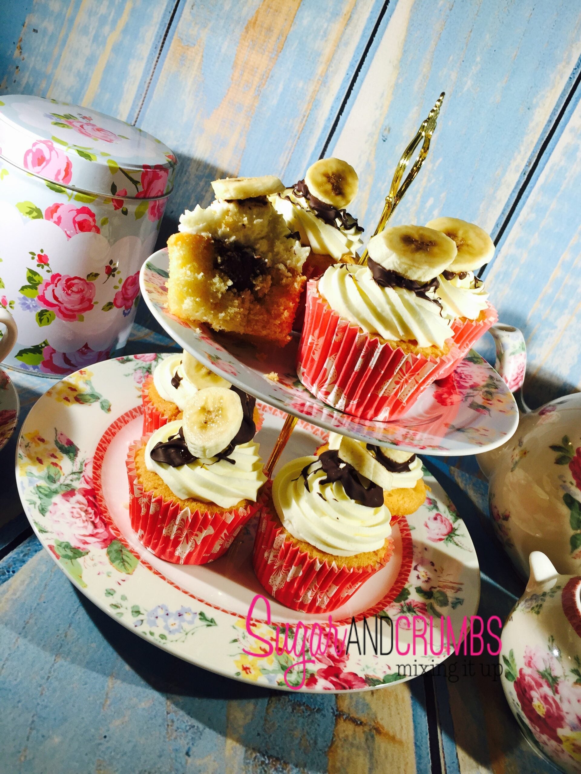 Banana Split Cupcakes