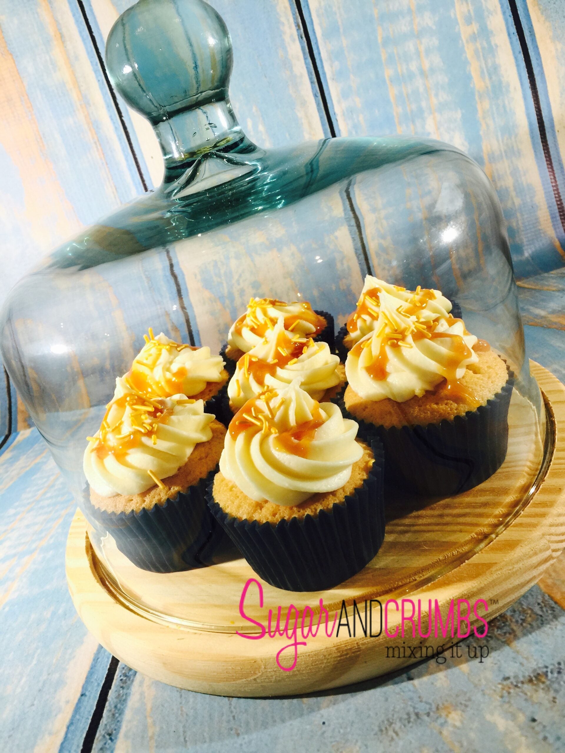 Salted Caramel Cupcakes with a Toffee Centre