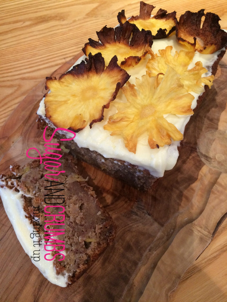 Pineapple Loaf Cake with Pineapple Flowers