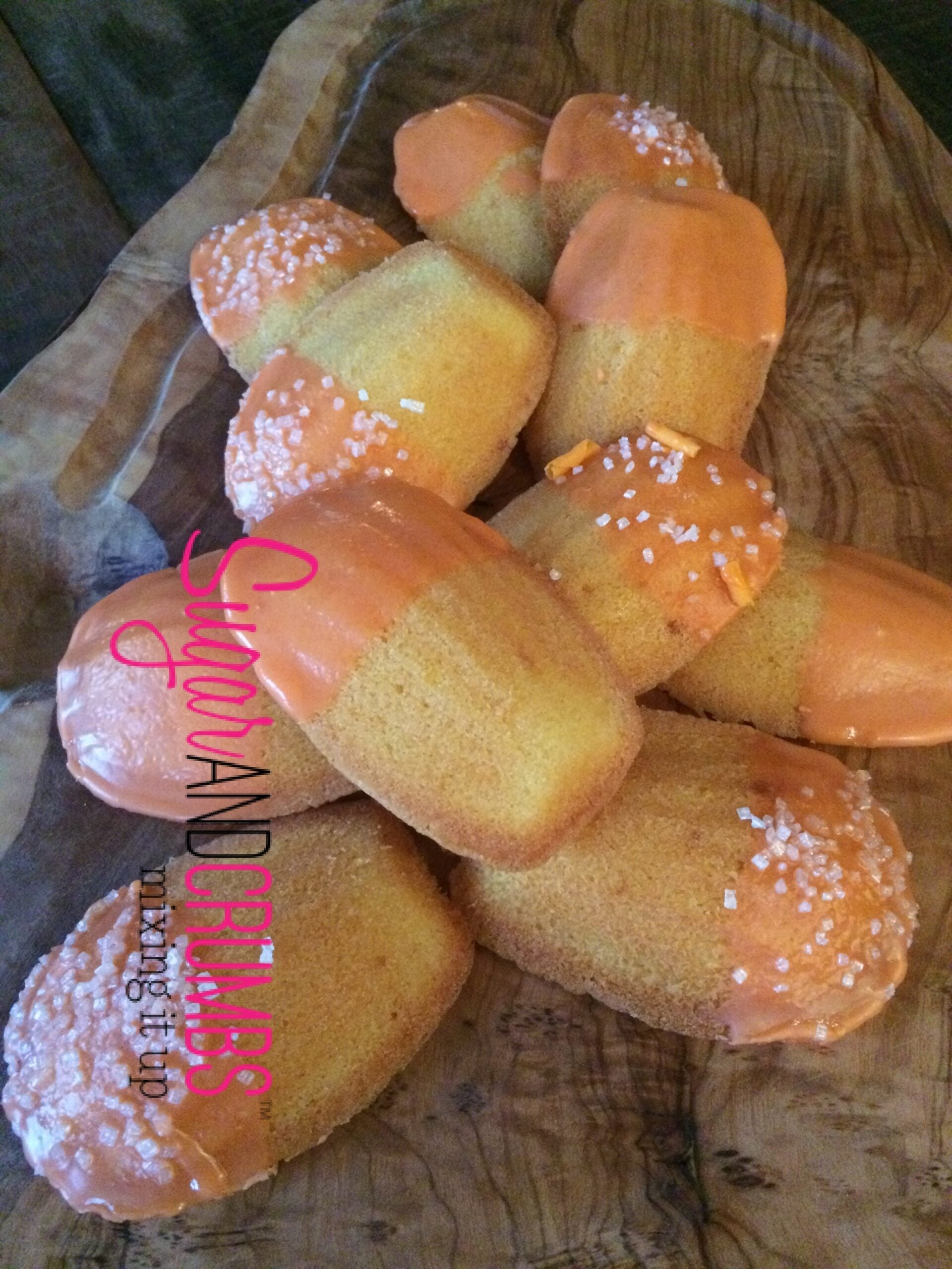 Orange Madeleines with Orange Glaze