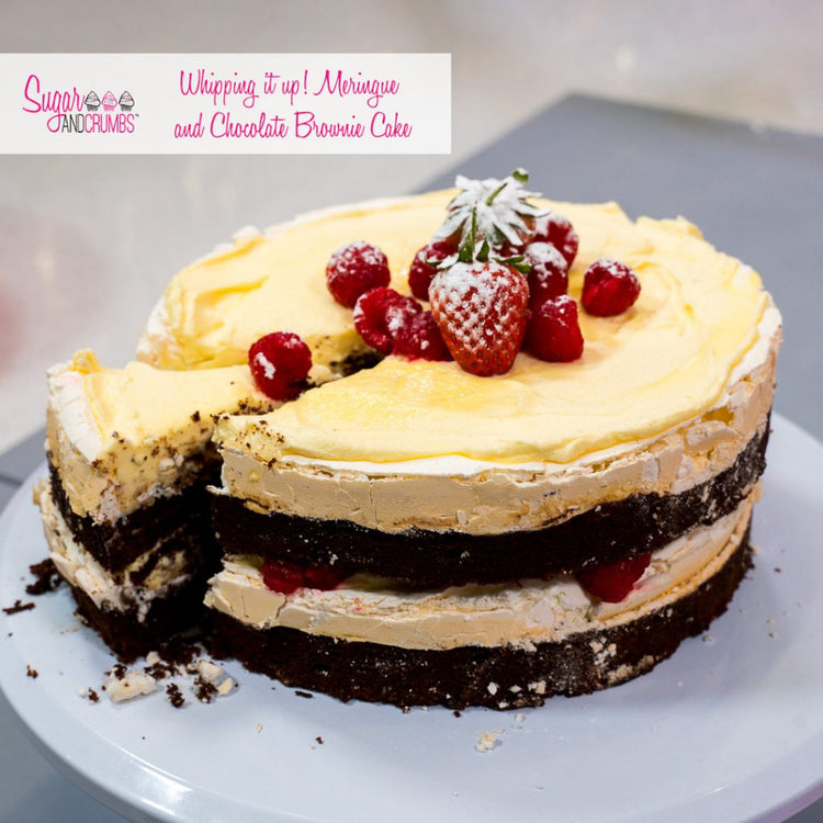 Brownie Meringue Cake