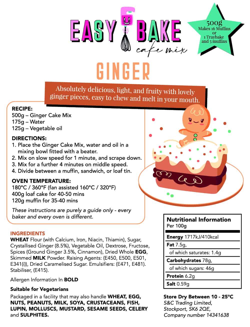 Ginger - Easy Bake Cake Mixes