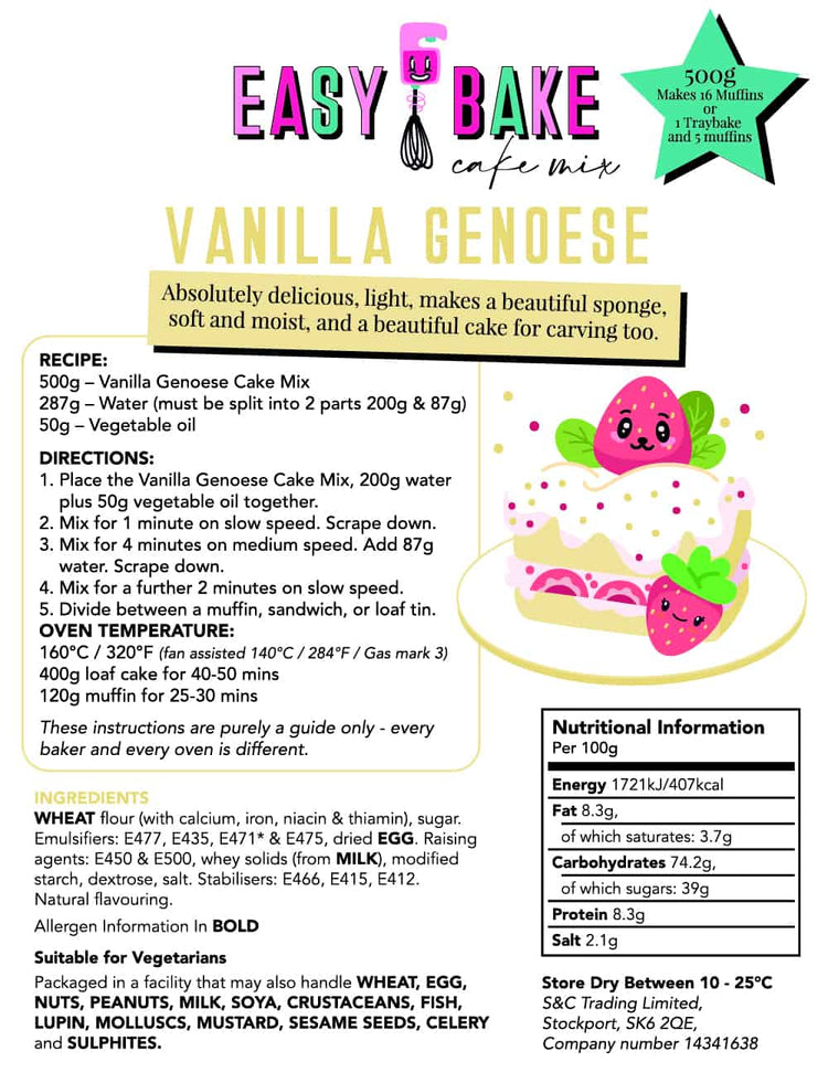 Vanilla Genoese - Easy Bake Cake Mix