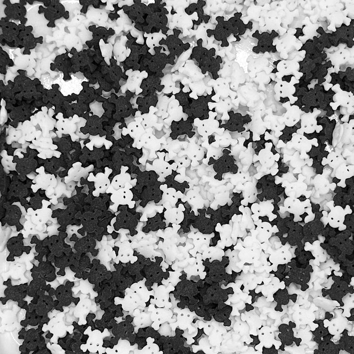 Shapes - Matt - Black and White Skull and Cross Bones