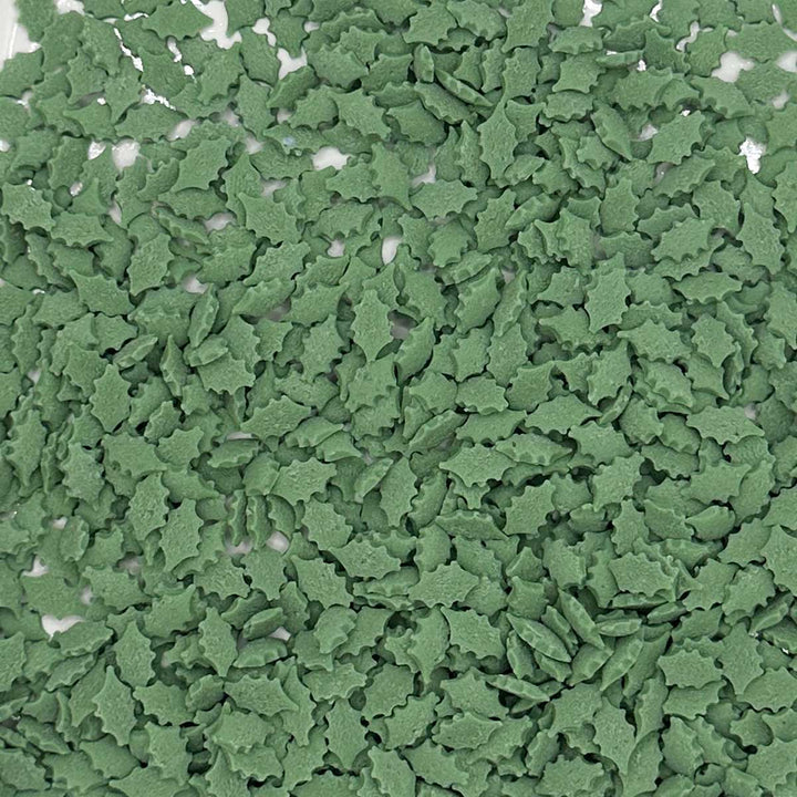 Shapes - Matt - Green Holly Leaves