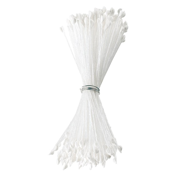 Culpitt Small Dull White Pointed Stamen - Bunch of 72