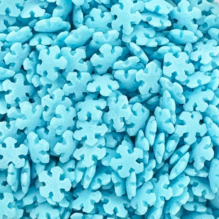 Shapes - Matt - Mini Ice Blue Snowflakes