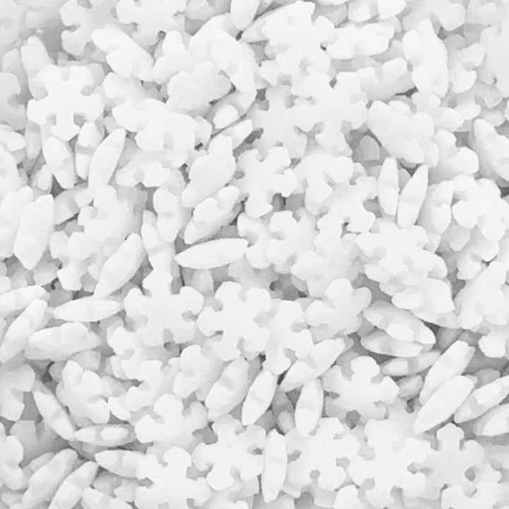 Shapes - Matt - Mini White Snowflakes