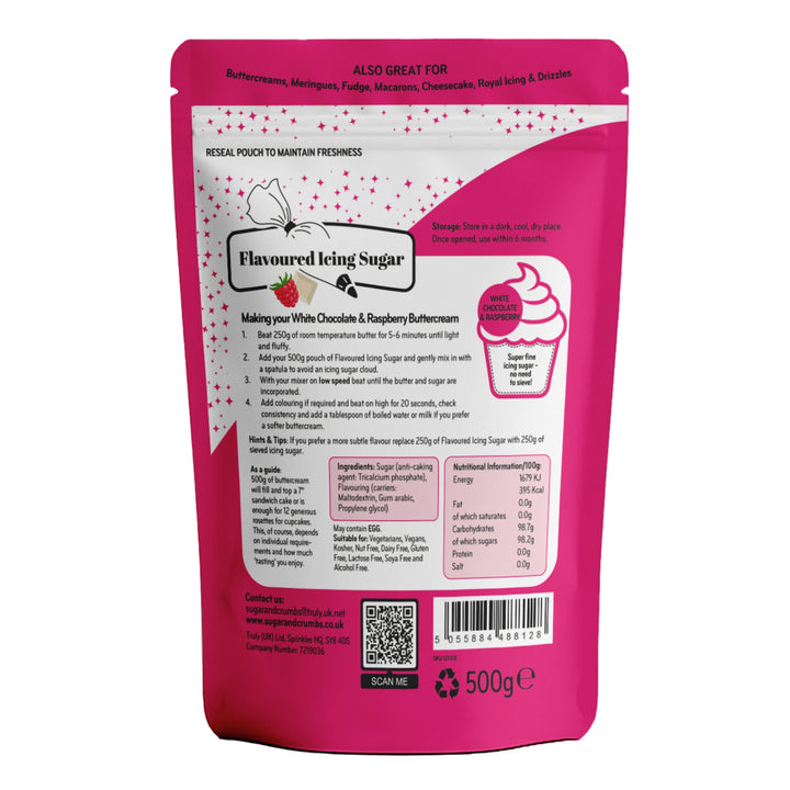Flavoured Icing Sugar - White Chocolate and Raspberry