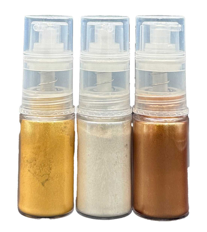 Scrumptious Spray Lustre Set of 3 – Gold, Silver, Rose Gold 3 x 4g