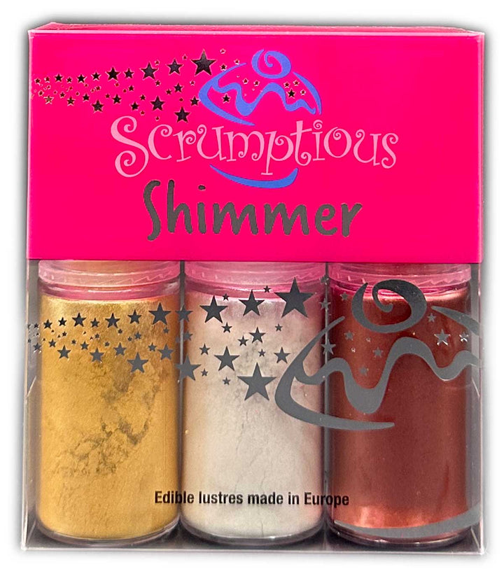 Scrumptious Spray Lustre Set of 3 – Gold, Silver, Red 3 x 4g