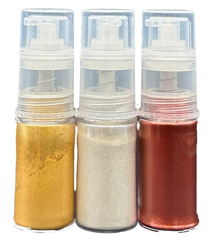 Scrumptious Spray Lustre Set of 3 – Gold, Silver, Red 3 x 4g