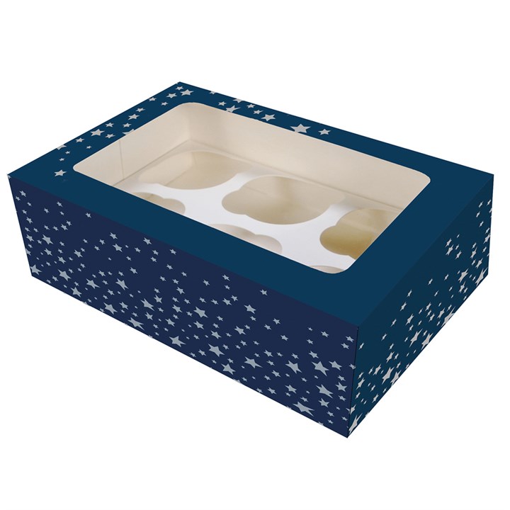 Cupcake Boxes - Culpitt Starry Night Cupcake Box - Holds 6/12