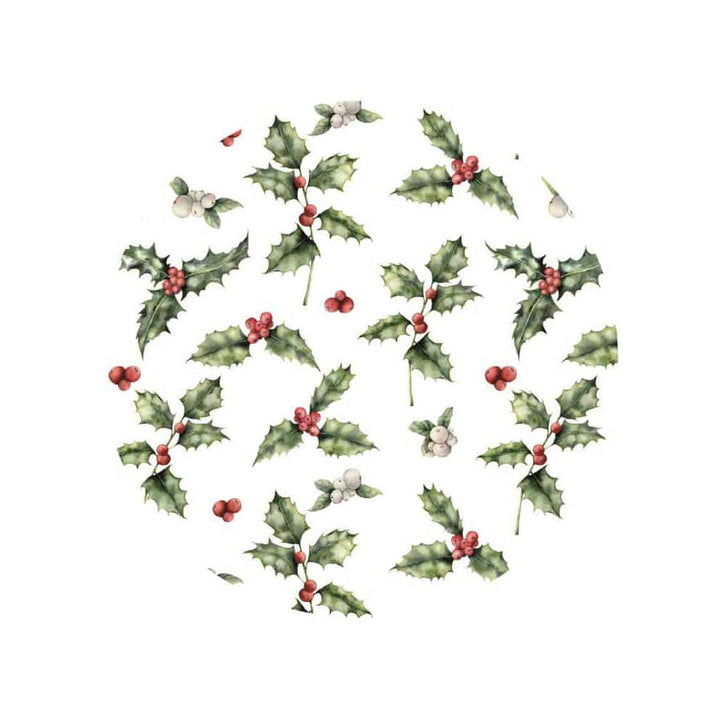 Round Masonite Cake Board - Vintage Holly