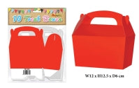 Presentation Boxes – Plain - Fire Red - Treat Boxes x 10