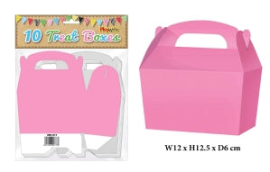 Presentation Boxes – Plain - Neon Pink - Treat Boxes x 10