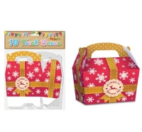 Presentation Boxes – Patterned - Reindeer Mail - Treat Boxes x 10