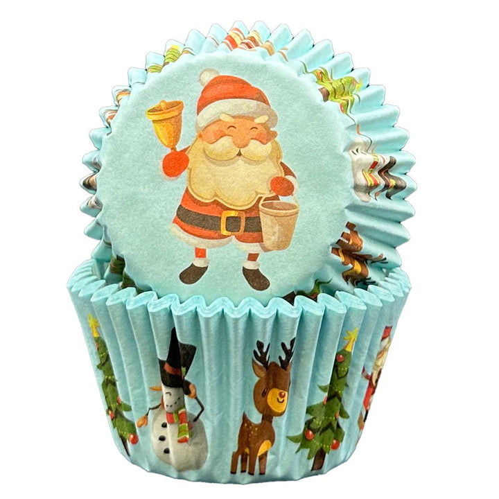 Cupcake Cases - Patterned - Santa