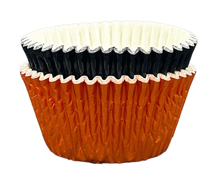 Cupcake Cases - Foil - Orange and Black