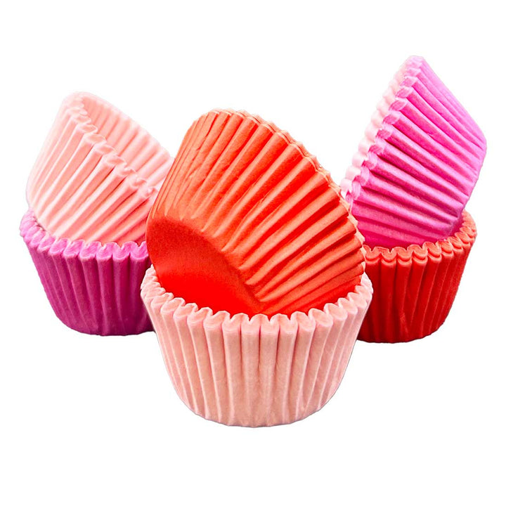 Mini Muffin Cases - Pink, Red and Cerise - Pack of 150