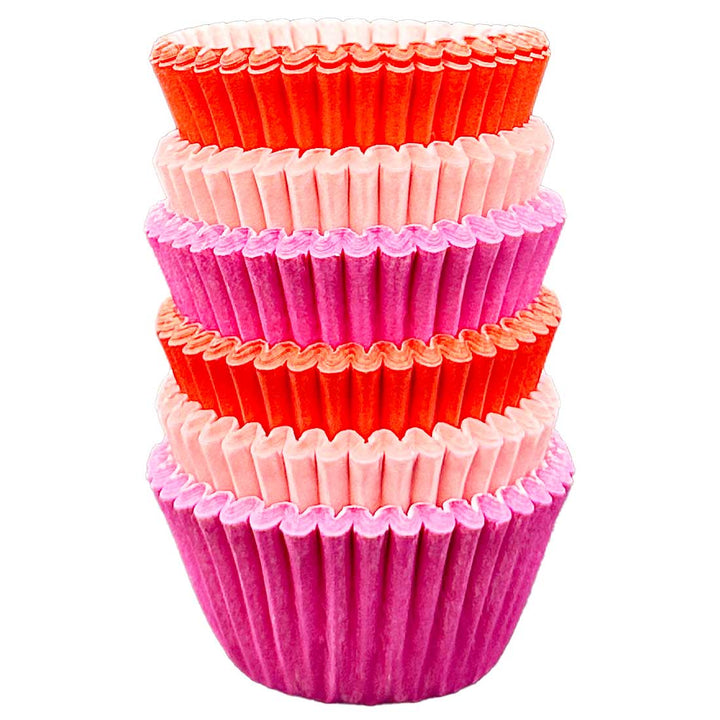 Mini Muffin Cases - Pink, Red and Cerise - Pack of 150