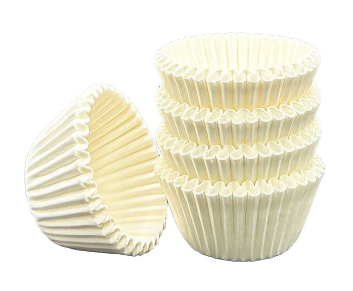 Mini Muffin Cases - Plain - White