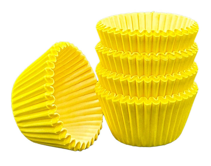 Mini Muffin Cases - Plain - Yellow