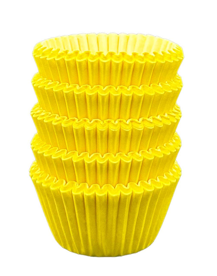 Mini Muffin Cases - Plain - Yellow