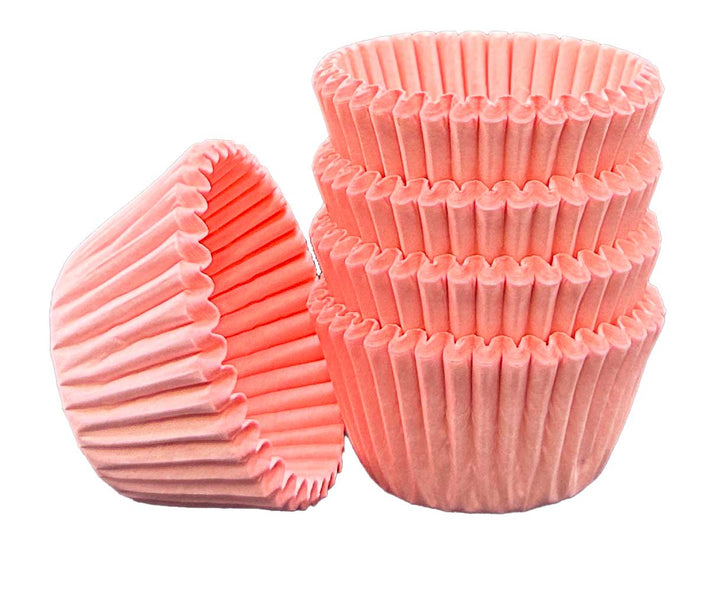 Mini Muffin Cases - Plain - Light Pink