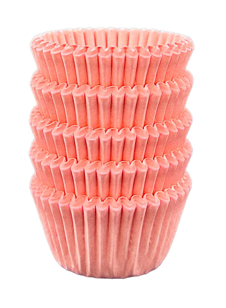 Mini Muffin Cases - Plain - Light Pink