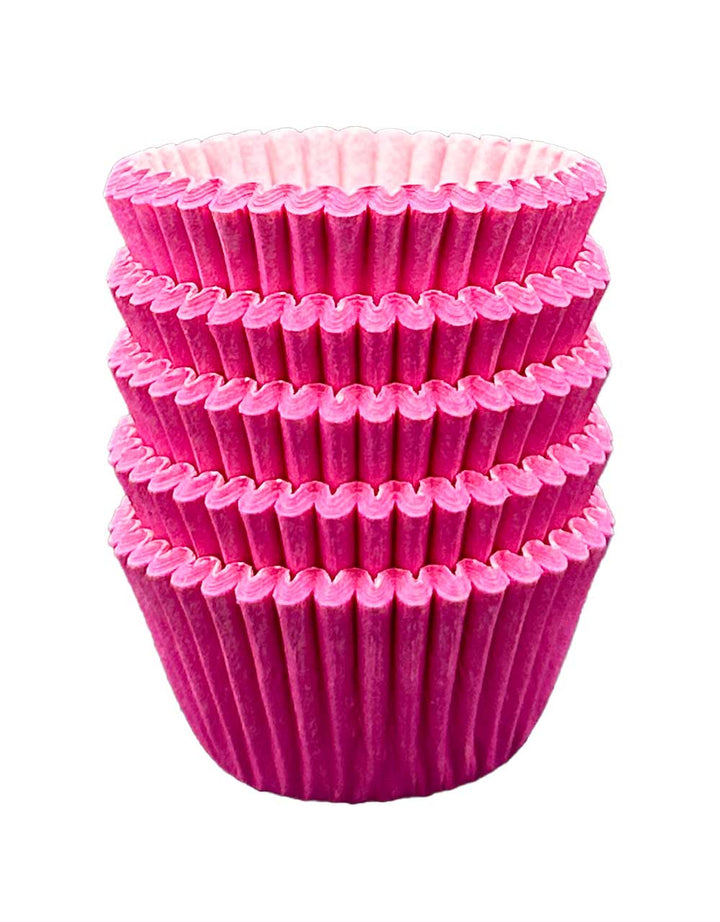 Mini Muffin Cases - Plain - Cerise