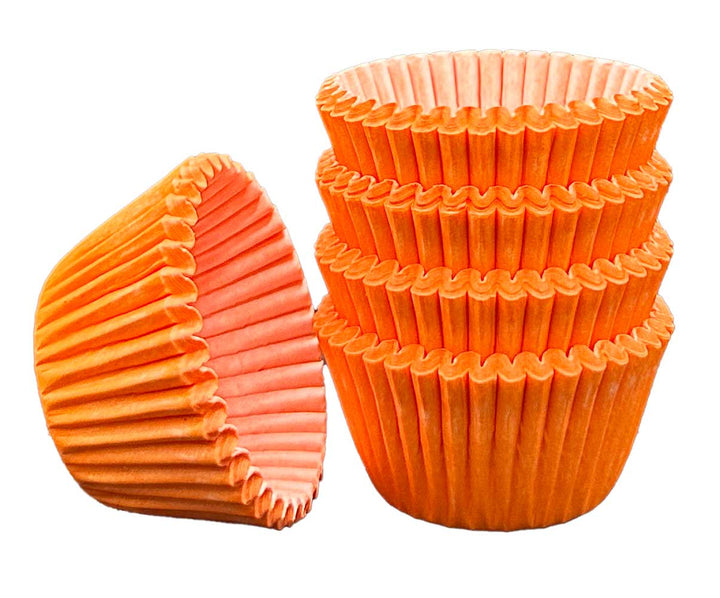 Mini Muffin Cases - Plain - Orange