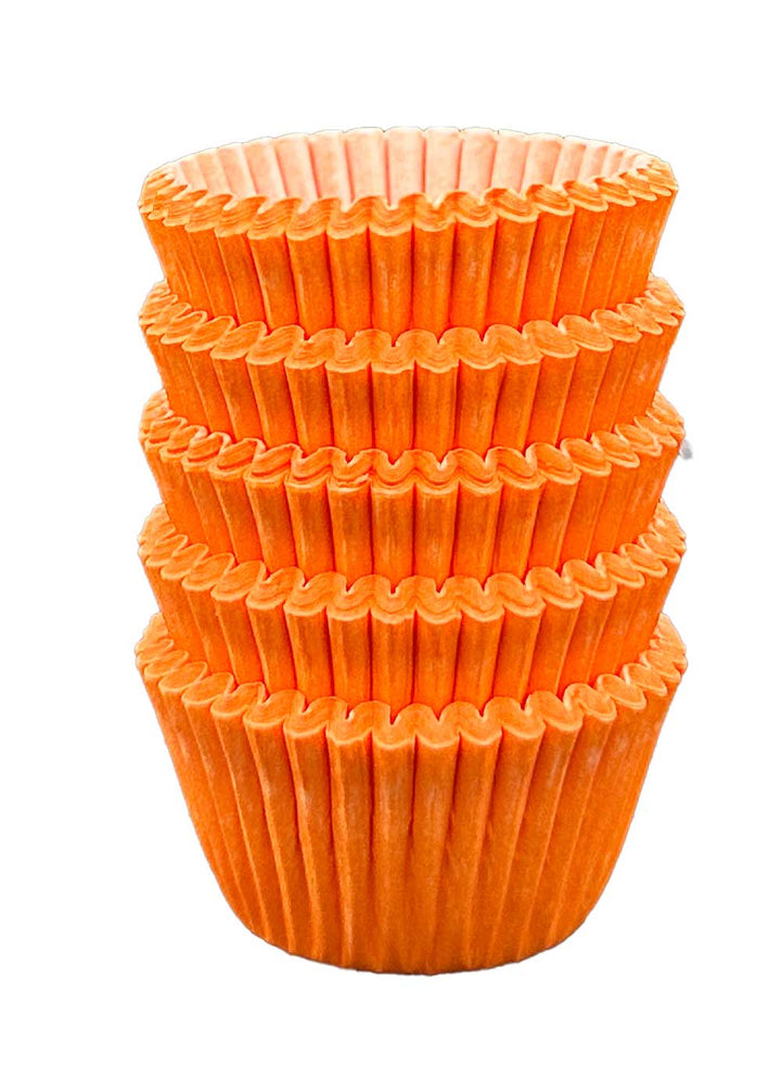 Mini Muffin Cases - Plain - Orange