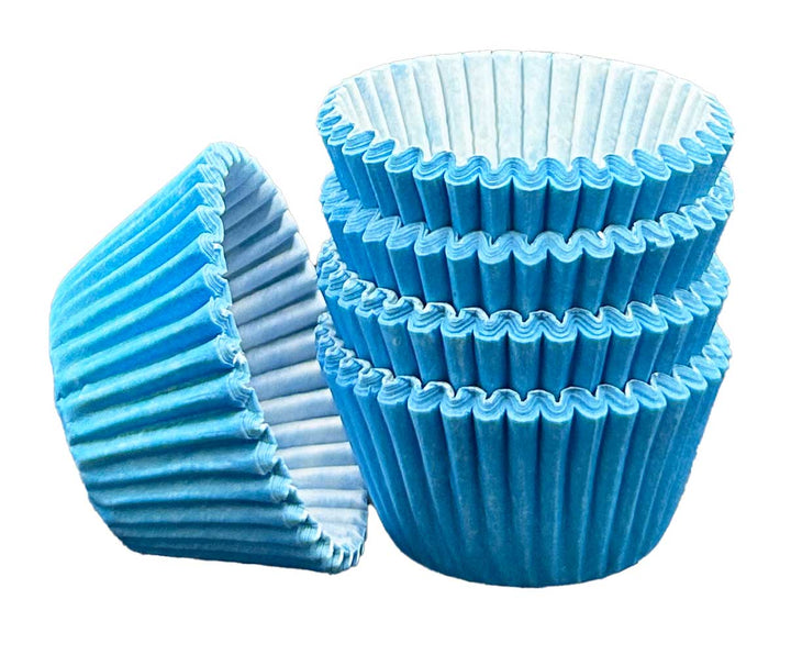 Mini Muffin Cases - Plain - Blue