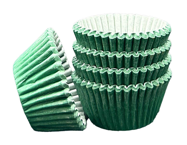 Mini Muffin Cases - Plain - Dark Green
