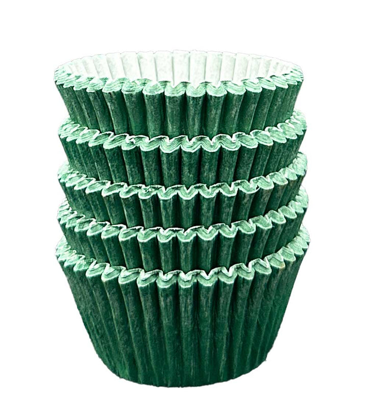 Mini Muffin Cases - Plain - Dark Green