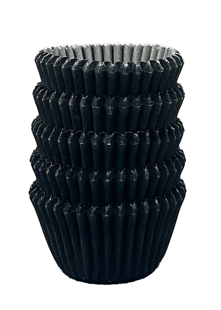 Mini Muffin Cases - Plain - Black
