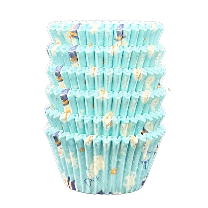 Mini Muffin Cases - Patterned - Snowmen