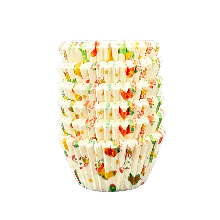 Mini Muffin Cases - Patterned - Stockings