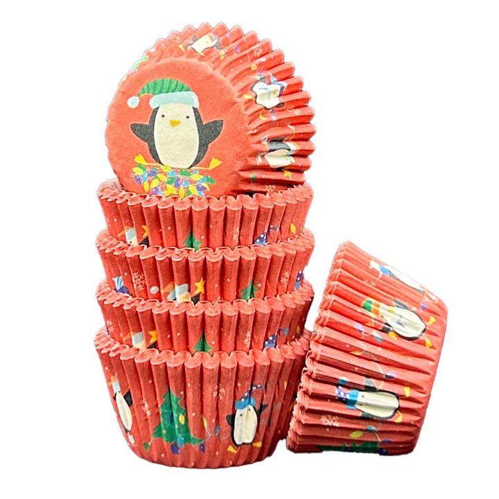 Mini Muffin Cases - Patterned - Penguin