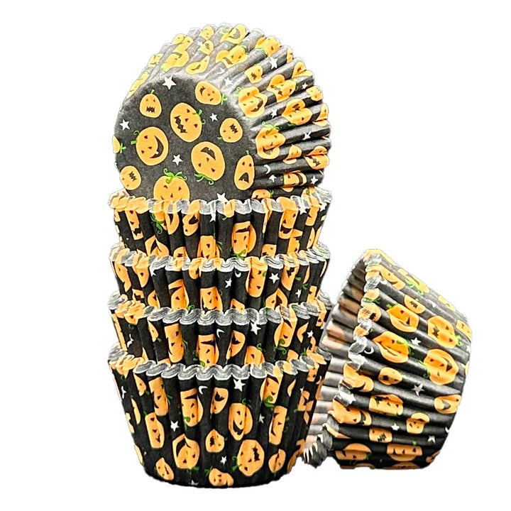 Mini Muffin Cases - Patterned - Pumpkin