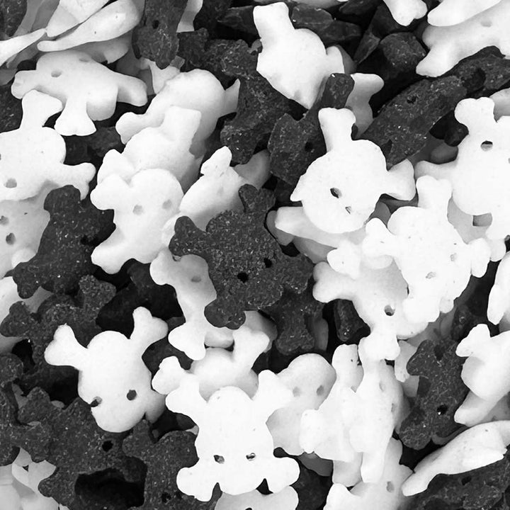 Shapes - Matt - Black and White Skull and Cross Bones