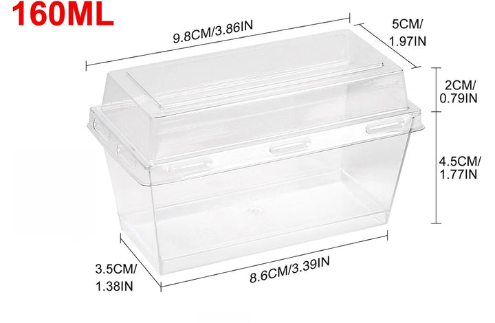 Bakeware - Rectangular Dessert Pots With Lids and Spoons x 5