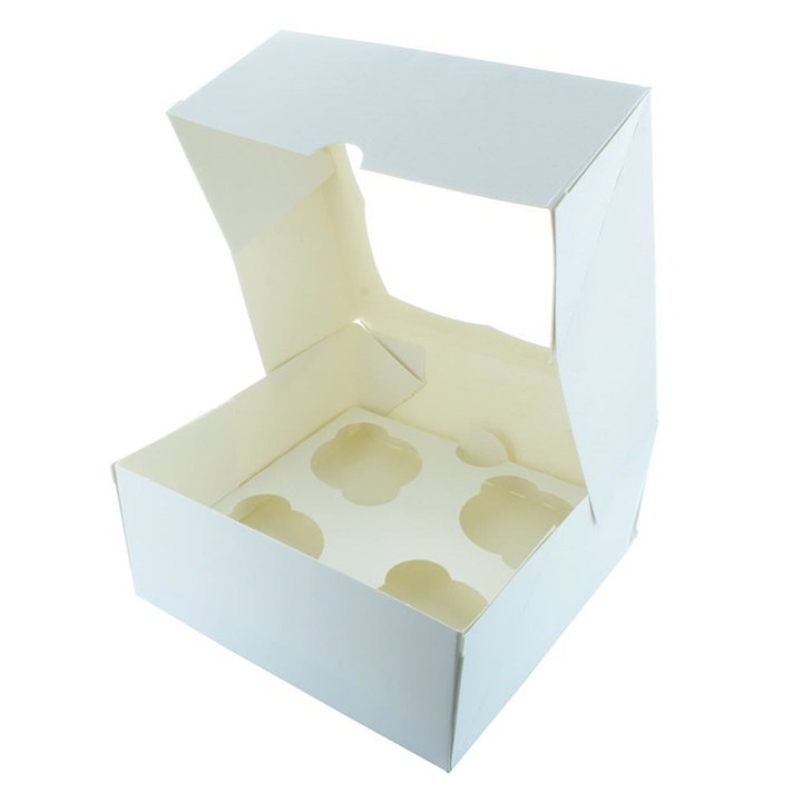 Standard White Cupcake Boxes With Inserts