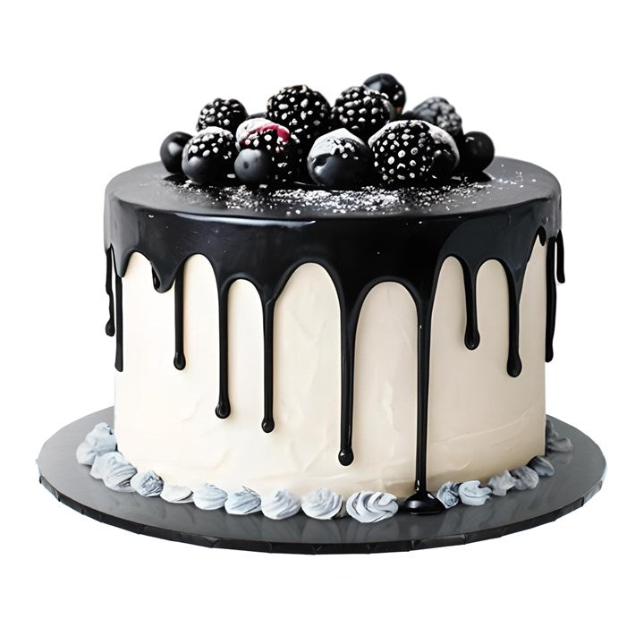 Round Masonite Cake Board - Gloss Black