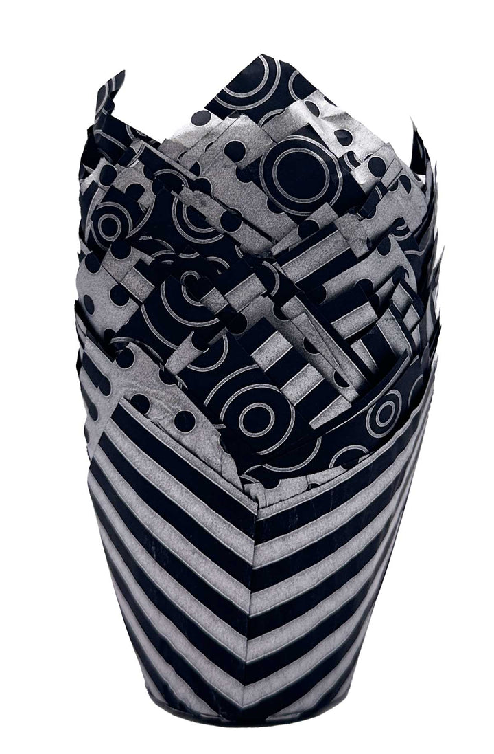 Muffin Tulips - Black and Silver Vogue