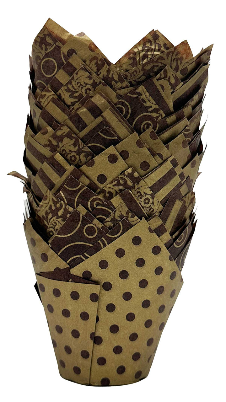 Muffin Tulips - Brown and Gold Vogue